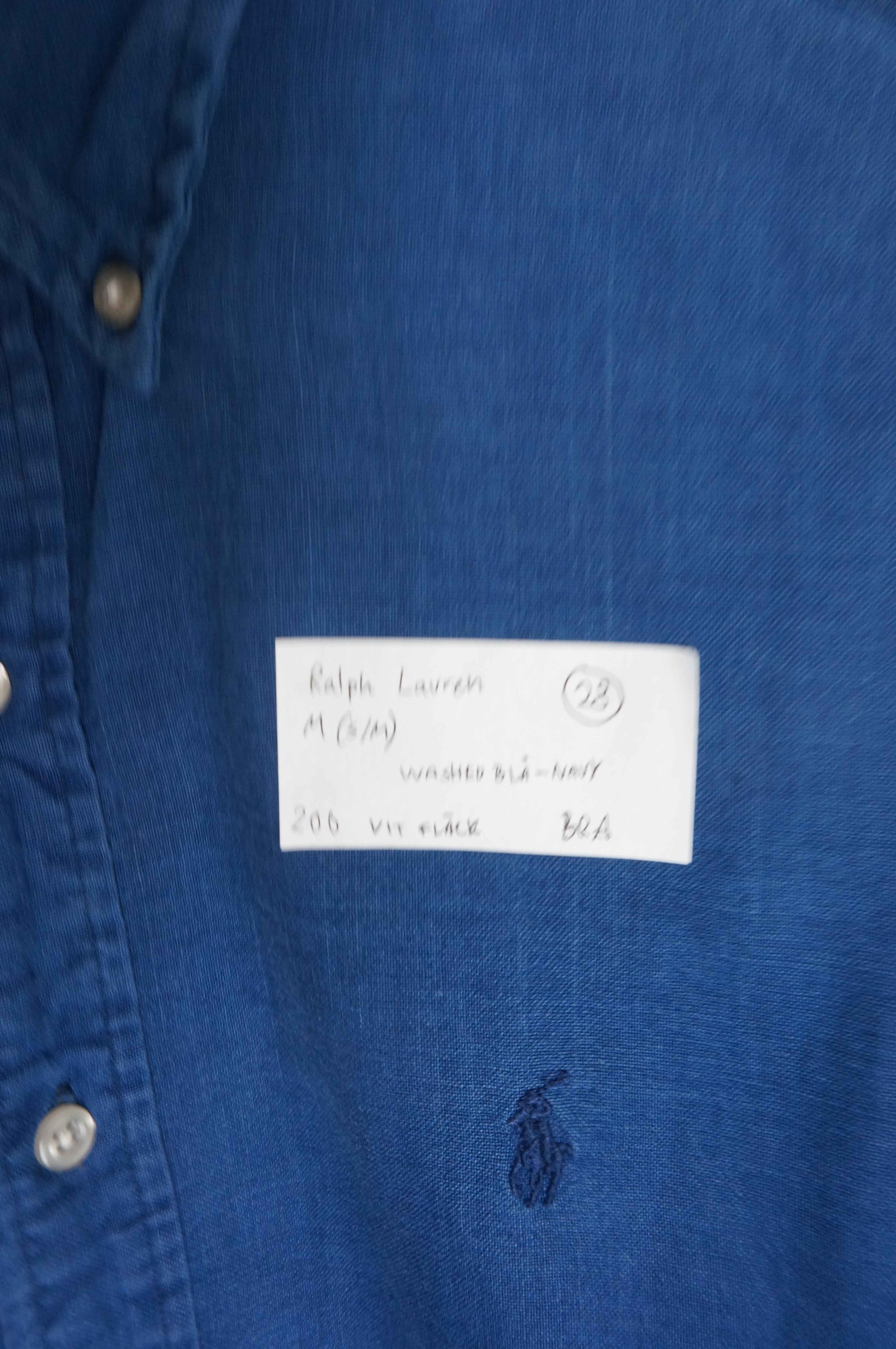 28 Ralph Lauren Skjorta OBS VIT FLÄCK